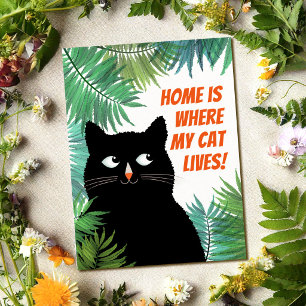 Zuhause ist der Ort, an dem meine Katze sich beweg Postkarte