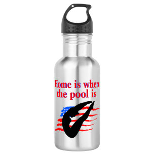 ZUHAUSE IST DER ORT, WO DER POOL DAS DESIGN TAUCHT EDELSTAHLFLASCHE