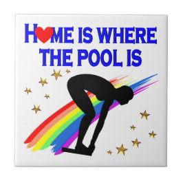 ZUHAUSE IST DER POOL FÜR DIESEN SCHWIMMER FLIESE