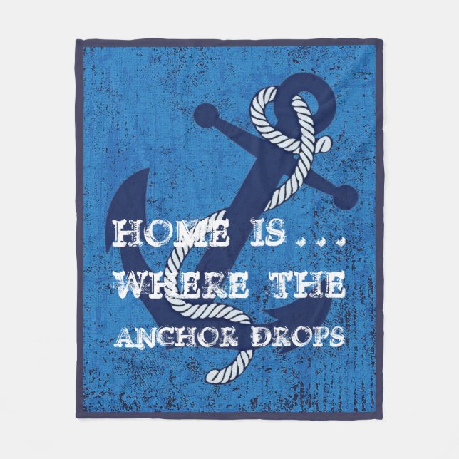 Zuhause ist der Punkt, an dem der Ankertext den na Fleecedecke (Vorderseite)