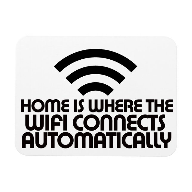 Zuhause ist der Punkt, an dem sich Wifi automatisc Magnet (Horizontal)