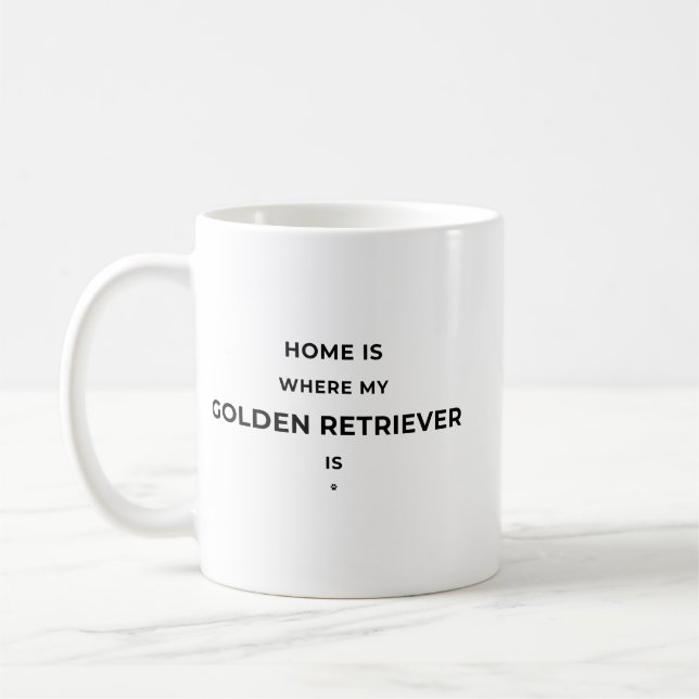 Zuhause ist dort... - Weiße Tasse (Links)