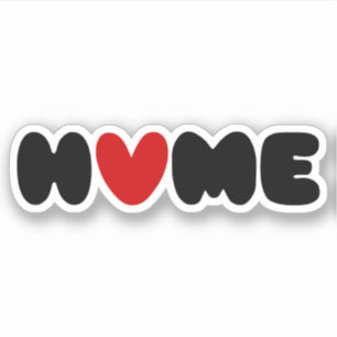 Zuhause ist dort, wo das Herz ist Aufkleber