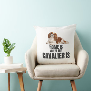 Zuhause ist dort wo der Cavalier ist Kissen