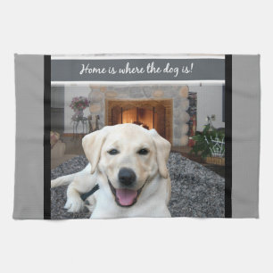 Zuhause ist dort, wo der Hund ist Geschirrtuch