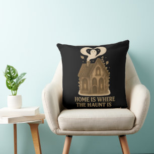 Zuhause ist dort, wo der Spuk ist - Vintage Hallow Kissen