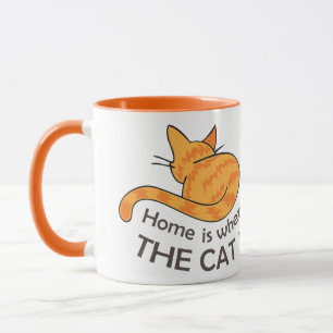 Zuhause ist dort, wo die Katze ist Tasse