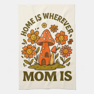 Zuhause ist dort, wo Mama der Muttertag ist Geschirrtuch
