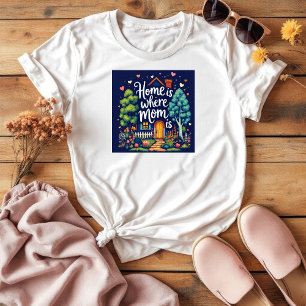 Zuhause ist dort, wo Mama ist   Gemütliche familiä T-Shirt