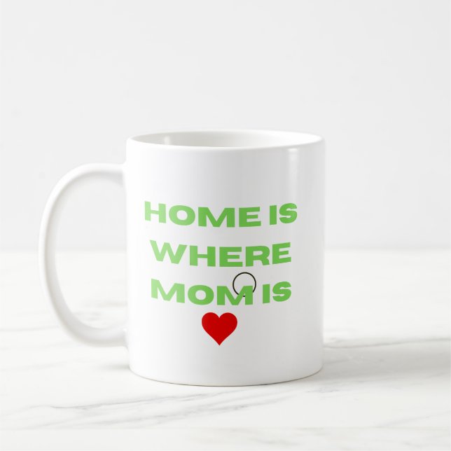 Zuhause ist dort, wo Mama ist Kaffeetasse (Links)