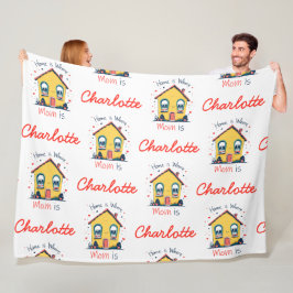 Zuhause ist dort, wo Mama ist | Muttertag Fleecedecke