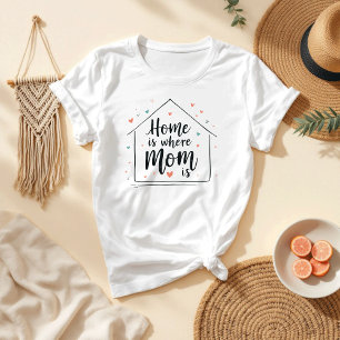 Zuhause ist dort, wo Mama ist Niedliche Minimali T-Shirt