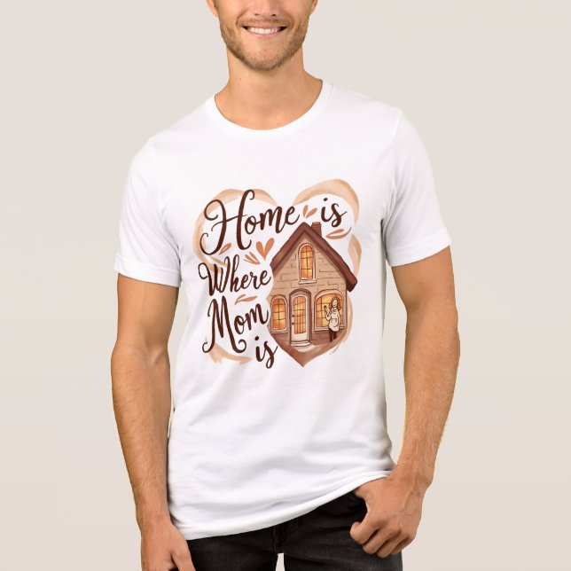 Zuhause ist dort, wo Mama ist Tri-Blend Shirt (Vorderseite)