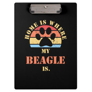 Zuhause ist dort, wo mein Beagle Hund ist Klemmbrett