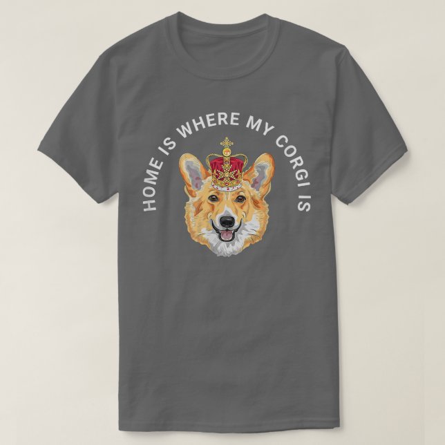Zuhause ist dort, wo mein Corgi ist  T-Shirt (Design vorne)
