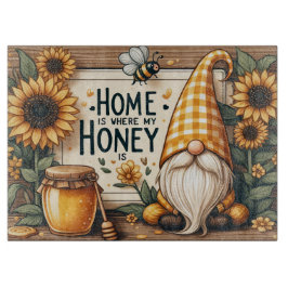 Zuhause ist dort, wo mein Honey die Schneidertafel Schneidebrett