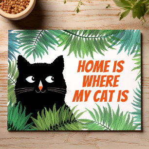 Zuhause ist dort, wo meine Katze ist - Umzugsankün Postkarte