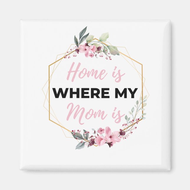 Zuhause ist dort, wo meine Mama schwarz ist Magnet (Vorne)