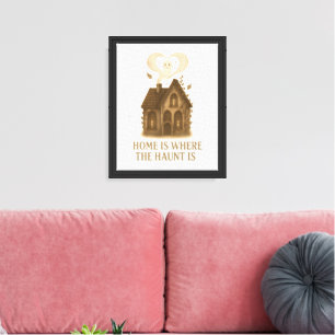 Zuhause ist dort, wo Niedliche Halloween-Kunst ver Leinwanddruck