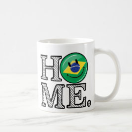 Zuhause ist Flaggen-Haus-Wärmer Brasiliens Tasse