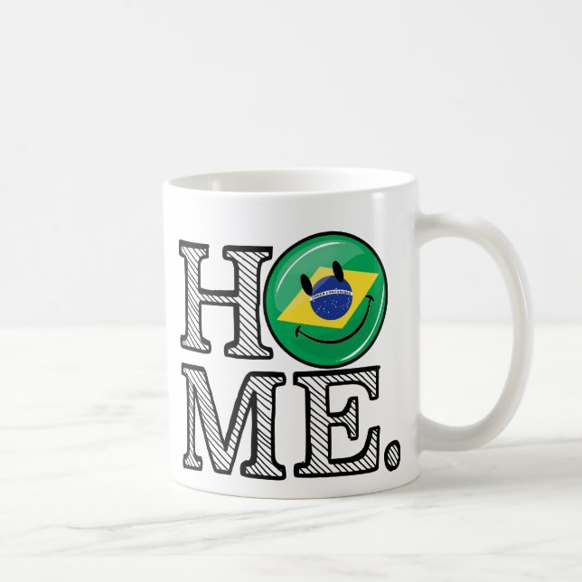 Zuhause ist Flaggen-Haus-Wärmer Brasiliens Tasse (Rechts)