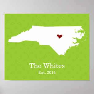 Zuhause ist Ihr Herz - North Carolina Poster