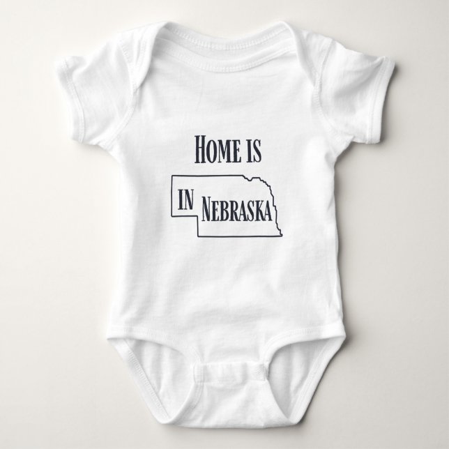 Zuhause ist in Nebraska Baby Strampler (Vorderseite)