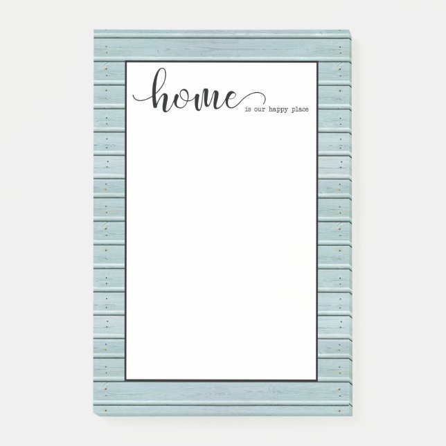 Zuhause ist mein glücklicher Ort Post-it Klebezettel (Vorderseite)