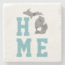 Zuhause ist Michigan der Staat der Großen Seen Steinuntersetzer