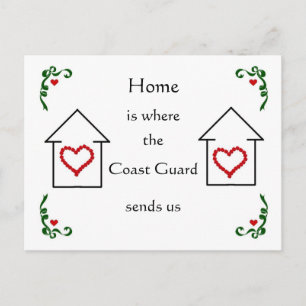 Zuhause ist wo ankündigungspostkarte