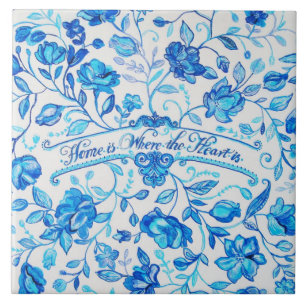 "Zuhause ist, wo das Herz" ist - 6" x 6" Fliese