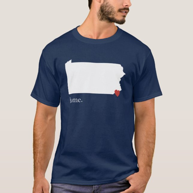 Zuhause ist, wo das Herz ist - Pennsylvania T-Shirt (Vorderseite)