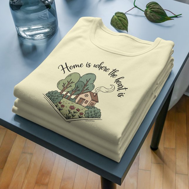 Zuhause ist, wo das Herz ist rustikale Hütte Desig T-Shirt (Von Creator hochgeladen)