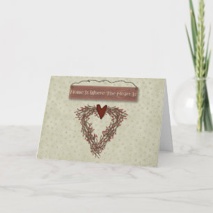 Zuhause ist, wo das Herz Karte des Valentines