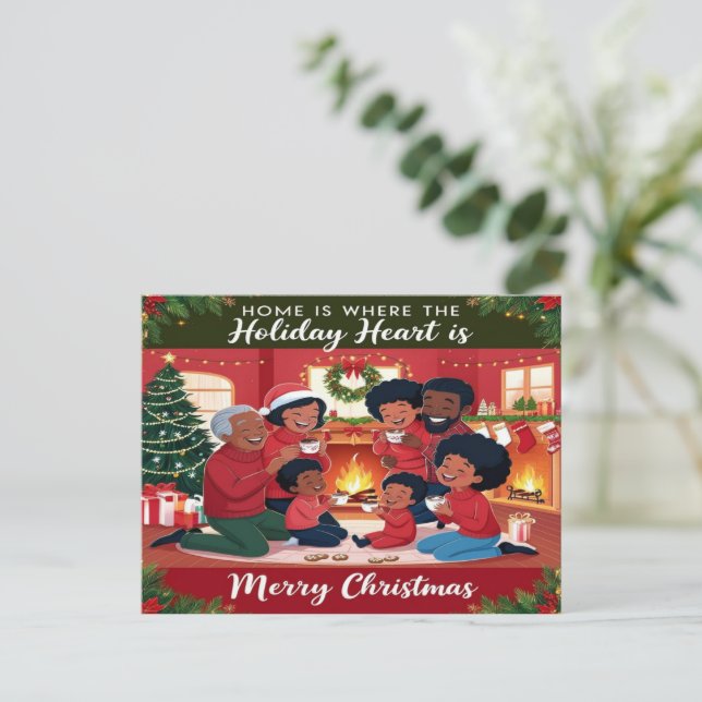 Zuhause ist, wo das Herz Postkarte ist (Stehend Vorderseite)