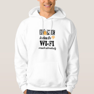 Zuhause ist, wo das Wi-Fi automatisch angeschlosse Hoodie