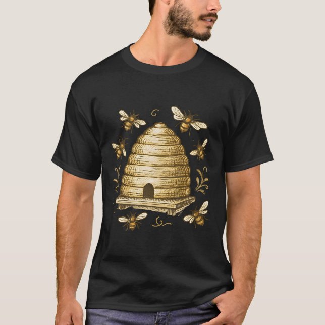 Zuhause ist, wo der Bienenstock zitiert T-Shirt (Vorderseite)