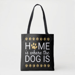 Zuhause ist, wo der Hund Gold Foil Paw Prints ist
