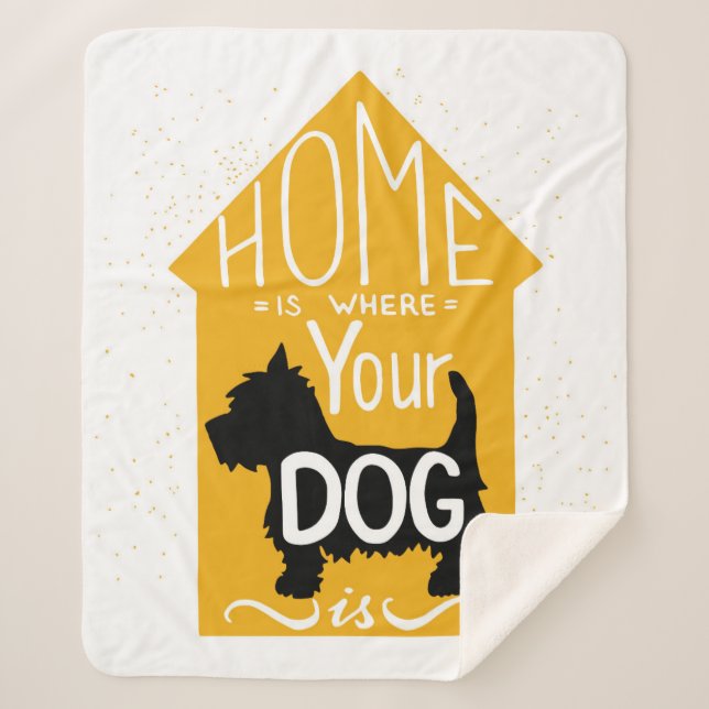 Zuhause ist, wo der Hund ist Sherpadecke (Vorderseite)