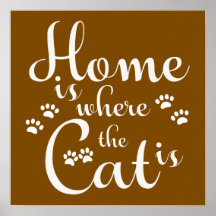 Zuhause ist, wo die Katze kleine Paws ist