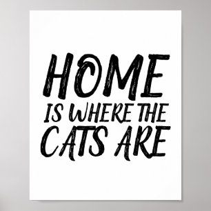 ZUHAUSE IST, WO DIE KATZEN POSTER SIND