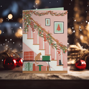 Zuhause ist, wo die Strumpf sind Feiertagskarte