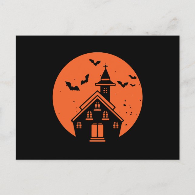 Zuhause ist Wo Halloween Postkarte (Vorderseite)