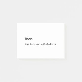 Zuhause ist, wo Ihr Goldendoodle ist Post-it Klebezettel