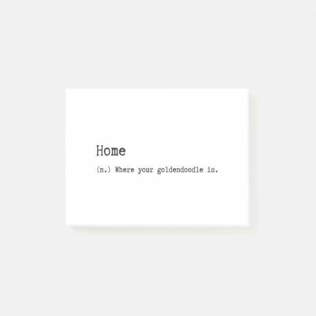 Zuhause ist, wo Ihr Goldendoodle ist Post-it Klebezettel (Vorderseite)