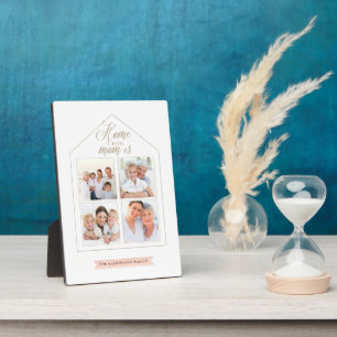 Zuhause ist, wo Mama ist Familienfotografie Collag Fotoplatte