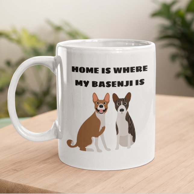 Zuhause ist, wo mein Basenji ist Kaffeetasse (Von Creator hochgeladen)