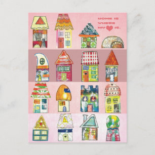 "Zuhause ist, wo mein Herz ist" Postkarte