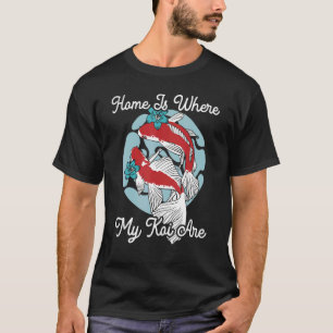 Zuhause ist, wo mein Koi sind japanischer Koi Carp T-Shirt