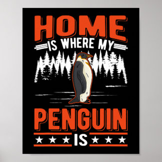 Zuhause ist, wo mein Penguin ist Pinguin 28 Poster